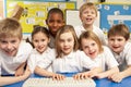 Schoolchildren in IT Class Using Computers