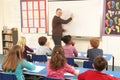 Schoolchildren Studying In Classroom With Teacher Royalty Free Stock Photo