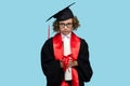 Schoolgirl Celebrating Graduation