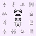 schoolgirl icon. School icons universal set for web and mobile Royalty Free Stock Photo
