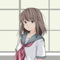 Schoolgirl japan anime art