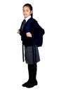 Schoolgirl with rucksack Royalty Free Stock Photo