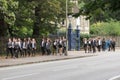 Schoolgirls and schoolboys in Oxford