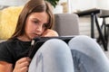 Schoolkid spending too much time on mobile device