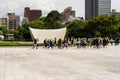 Schoolkids on excursion in Japan