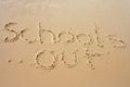 Schools Out in the sand Royalty Free Stock Photo