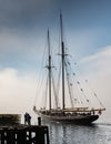 Schooner Bluenose II Sets Sail Royalty Free Stock Photo