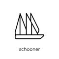schooner icon from Transportation collection.