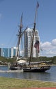 The schooner Lynx berthed in St Petersburg Florida USA Royalty Free Stock Photo