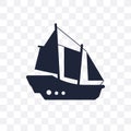 schooner transparent icon. schooner symbol design from Transport