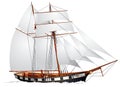 Schooner under sail Royalty Free Stock Photo