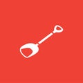Schop Icon On Red Background. Red Flat Style Vector Illustration Royalty Free Stock Photo