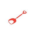 Schop Red Icon On White Background. Red Flat Style Vector Illustration Royalty Free Stock Photo