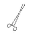Schroeder tenaculum forceps doodle icon, vector illustration Royalty Free Stock Photo