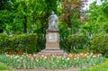 Schubert Statue in Stadtpark in Vienna, Austria