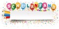 Schulanfang Paper Banner Balloons Confetti Bunting Letters Pencils