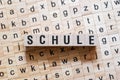 Schule - word School on german language,word concept Royalty Free Stock Photo