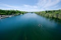 Schuylkill River Regatta competition Royalty Free Stock Photo