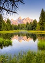 Schwabacher Landing at Daybreak Royalty Free Stock Photo