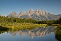 Schwabacher Landing - Grand Teton National park landscape Royalty Free Stock Photo