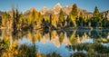 Schwabacher Landing Reflection Royalty Free Stock Photo