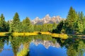 Schwabacher's Landing in the Grand Tetons Royalty Free Stock Photo