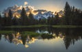 Schwabacher's Landing Sunset Royalty Free Stock Photo