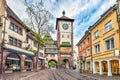 Schwabentor - historical city gate in Freiburg, Germany Royalty Free Stock Photo