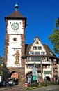 Schwabentor Swabian Gate, Obertor - historical city gate of Freiburg im Breisgau,Germany