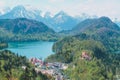 Schwansee is a lake in Bayerisch Schwaben Royalty Free Stock Photo