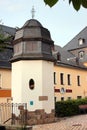 Schwarzenberg, Germany - June 8, 2023: Schwarzenberger Glockenspiel, or carillon in center of large county town of Schwarzenberg Royalty Free Stock Photo