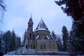 Schwarzenberg tomb, side view, tree and stairway - winter time