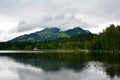 Schwarzsee - Black Lake, moor lake in the heart of the Kitzbuhel Alps