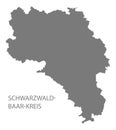 Schwarzwald-Baar-Kreis county map of Baden Wuerttemberg Germany Royalty Free Stock Photo