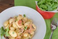 Schwarzwald gnocchi with ham, onion and wine