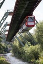 Schwebebahn train in wuppertal germany Royalty Free Stock Photo