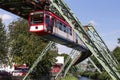 Schwebebahn train in wuppertal germany Royalty Free Stock Photo