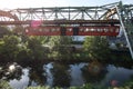 Schwebebahn train in wuppertal germany Royalty Free Stock Photo