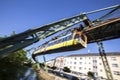 Schwebebahn train wuppertal germany speeding Royalty Free Stock Photo