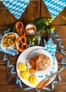 Schweinshaxe - pork knuckle on Bavarian Royalty Free Stock Photo