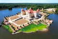Schwerin Castle in Germany Europe aerial view nice weather Royalty Free Stock Photo