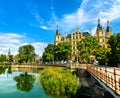 Schwerin Castle on Lake Schwerin in Germany