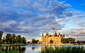 Schwerin Castle reflected in the lake, Germany
