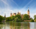 Schwerin Castle in summer day Royalty Free Stock Photo