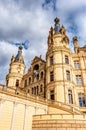 Schwerin Palace in romantic Historicism architecture style Royalty Free Stock Photo