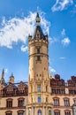 Schwerin Palace in romantic Historicism architecture style Royalty Free Stock Photo