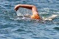 Swimming competition at the aqua duathlon in Gmunden am Traunsee