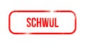 schwul - red grunge rubber, stamp Royalty Free Stock Photo