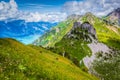 Schynige Platte and Lake Breinze Royalty Free Stock Photo