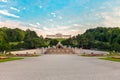 SchÃÂ¶nbrunn Palace Gloriette, the Neptune Fountain and Great Parterre in Vienna